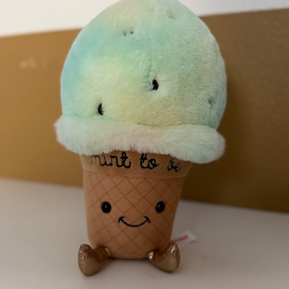 Mint Green Ice Cream Plush Toy